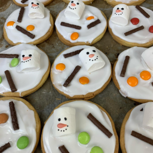 Melted Snowman Biscuits